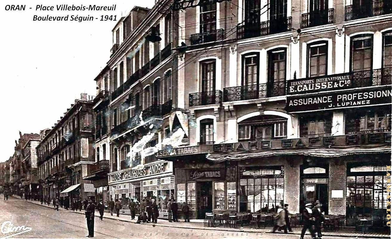 2829- Oran - Place Villebois-Mareuil et Boulevard Seguin- 1941.jpg